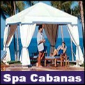 High-end canopy tents and spa cabanas